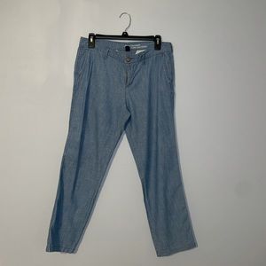 GAP girlfriend coupe denim linen pants. Size: 4